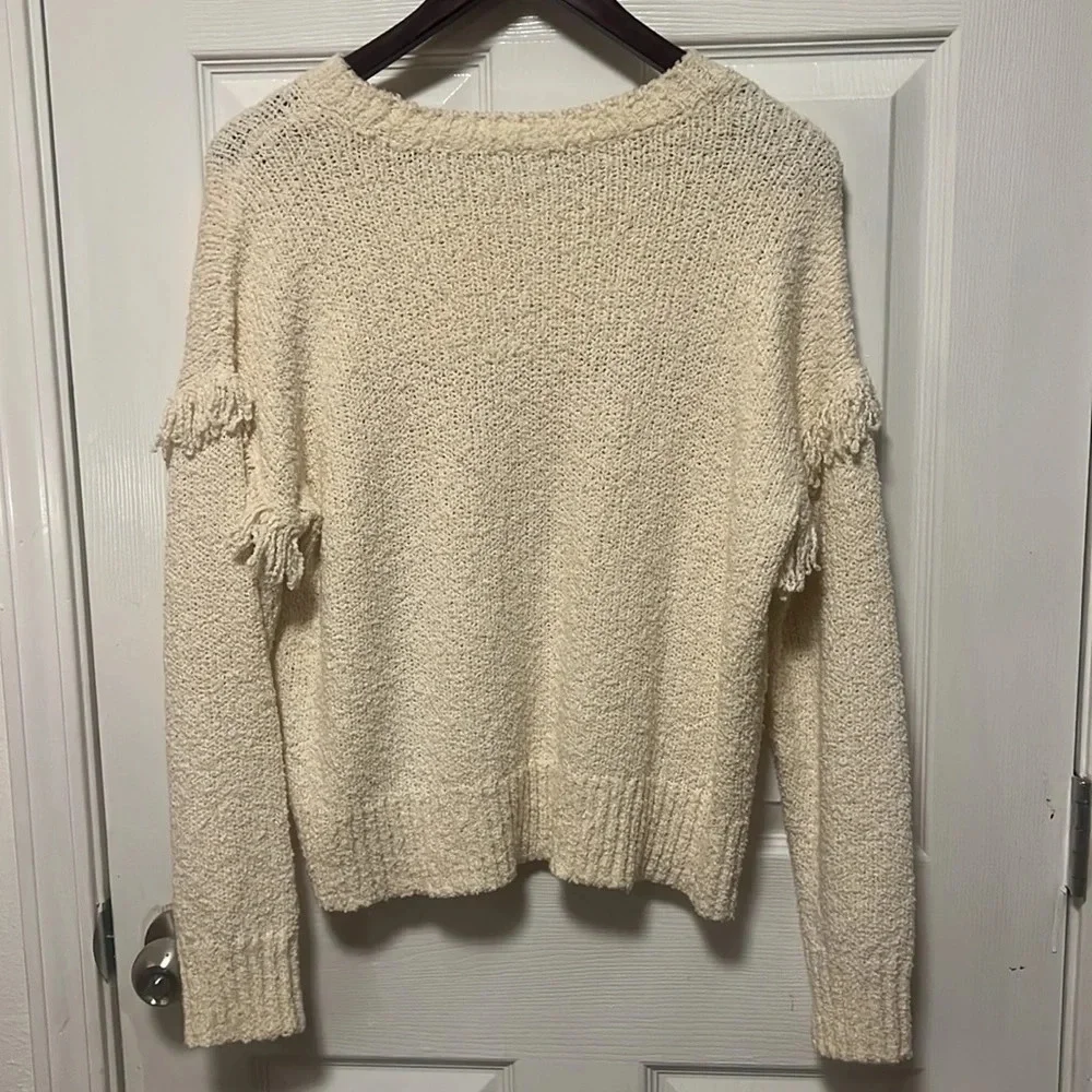 Madewell Montford Fringe Pullover Sweater. Small - Picture 6 of 10